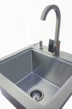 Coyote 21-Inch Sink With Faucet, Drain, Soap Dispenser - C3SINKF21 - Image 4