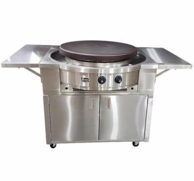 EVO Affinity 30G Flattop Propane Gas Grill On Stainless Steel Cart w/ Non-Stick Ceramic Clad Coating – 10-0055-LP