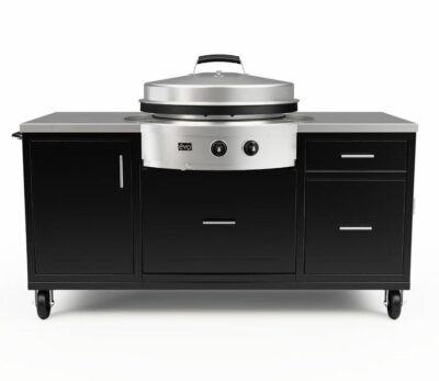 EVO Onyx Grill Cart W/Affinity 30G Flattop Natural Gas Griddle and Non-Stick Ceramic Clad Coating – 10-0055-NG