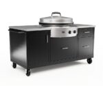 EVO Onyx Grill Cart W/Affinity 30G Flattop Propane Gas Griddle and Non-Stick Ceramic Clad Coating - 10-0055-LP - Image 2