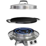 EVO Professional Tabletop Flattop Propane Gas Grill w/ Non-Stick Ceramic Clad Coating - 10-0021-LP + 11-0001-UG - Image 2