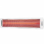 romic Heating Tungsten Smart-Heat 44-Inch 4000W Dual Element 240V Electric Infrared Patio Heater - White - BH0420012