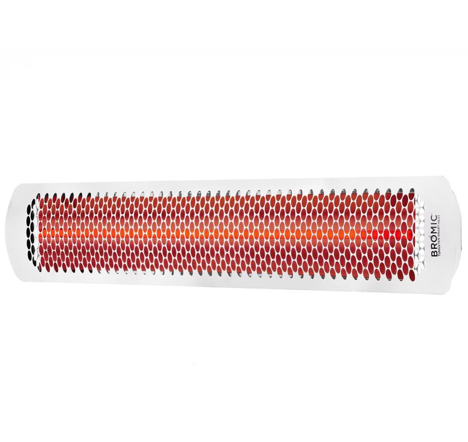 romic Heating Tungsten Smart-Heat 44-Inch 4000W Dual Element 240V Electric Infrared Patio Heater - White - BH0420012