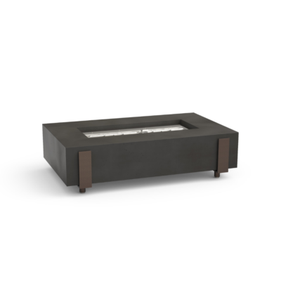 American Fyre Designs 60-Inch Iron Saddle Firetable - Black Lava color