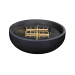 Blaze 38-Inch Round Concrete Fire Bowl - Propane Gas, Phantom Finish - BLZ-38-FBOWL-LP main