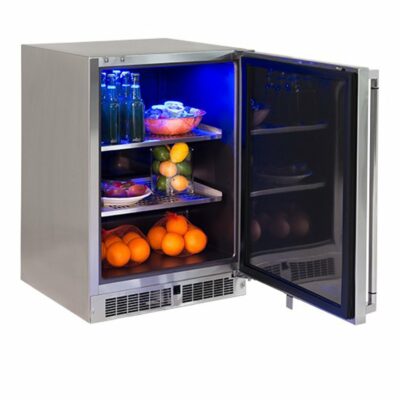 Lynx 24-Inch 5.3 Cu. Ft. Right Hinge Outdoor Rated Compact Refrigerator - LN24REFR