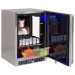 Lynx 24-Inch 4.9 Cu. Ft. Right Hinge Outdoor Rated Compact Refrigerator With Freezer - LN24REFCR