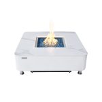 ELEMENTI PLUS ANNECY Marble Porcelain Fire Table OFP101BW