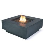 ELEMENTI PLUS BERGEN 40-inch Square Natural Gas Fire Table - OFG413DG-NG