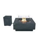 ELEMENTI PLUS BERGEN 40-inch Square Propane Fire Table - OFG413DG-LP