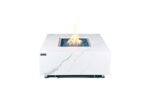 ELEMENTI PLUS BIANCO 39.5-Inch Marble Porcelain Fire Table - OFP103BW 01