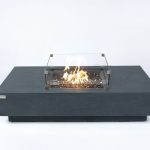 Firepit Tables with Wind Guard installed