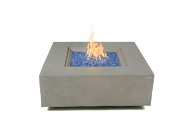 ELEMENTI PLUS CAPERTEE 40-Inch Square Concrete Fire Pit Table (Space Gray) – OFG411SG