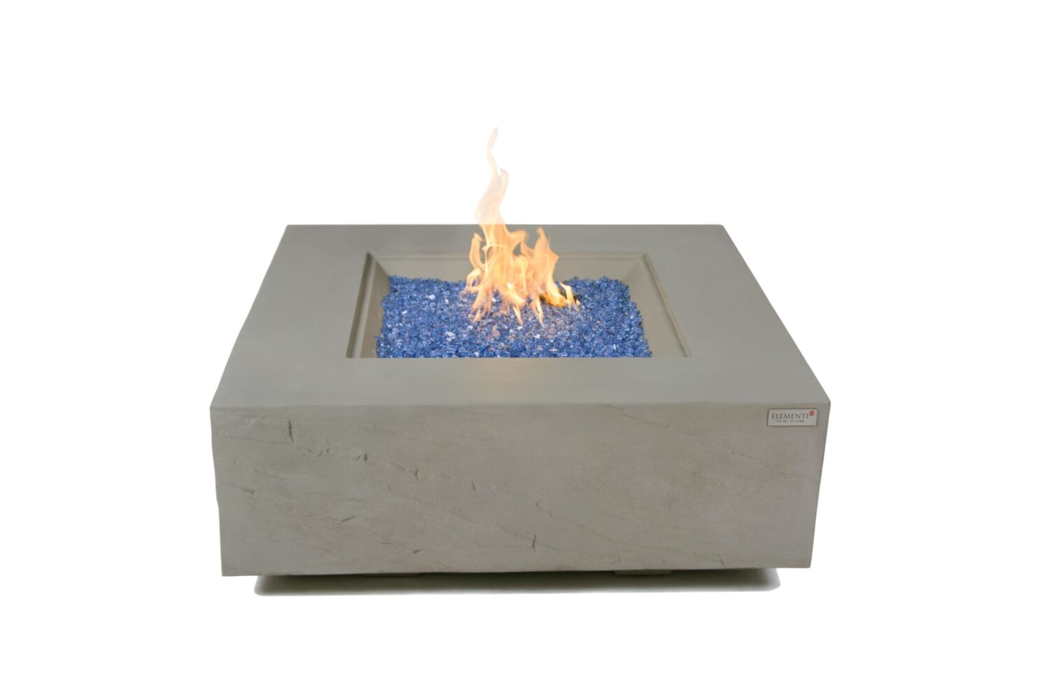 ELEMENTI PLUS CAPERTEE 40-Inch Square Concrete Fire Pit Table (Space Gray) – OFG411SG