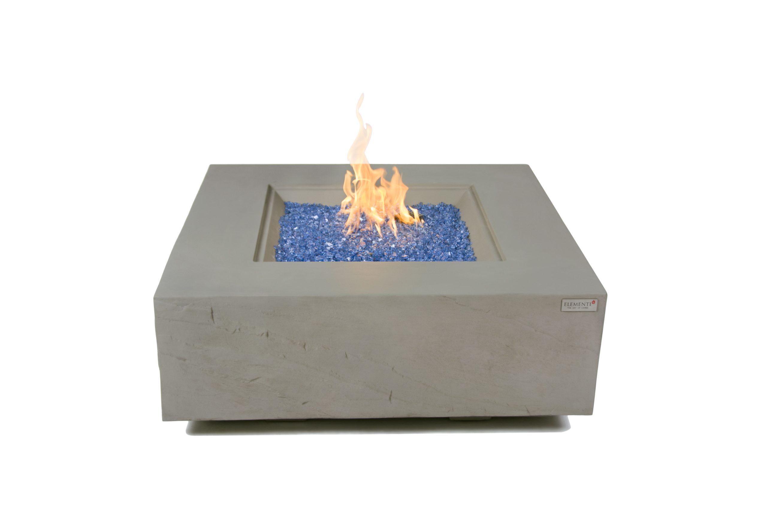 ELEMENTI PLUS CAPERTEE 40-Inch Square Concrete Fire Pit Table (Gray) – OFG411SG