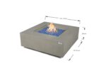 ELEMENTI PLUS CAPERTEE 40-Inch Square Concrete Fire Pit Table (Space Gray) - OFG411SG - Image 4