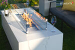ELEMENTI PLUS CARRARA 60-Inch Marble Porcelain Fire Table - OFP121BW - Image 8