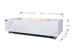 ELEMENTI PLUS CARRARA 60-Inch Marble Porcelain Fire Table - OFP121BW - Image 3