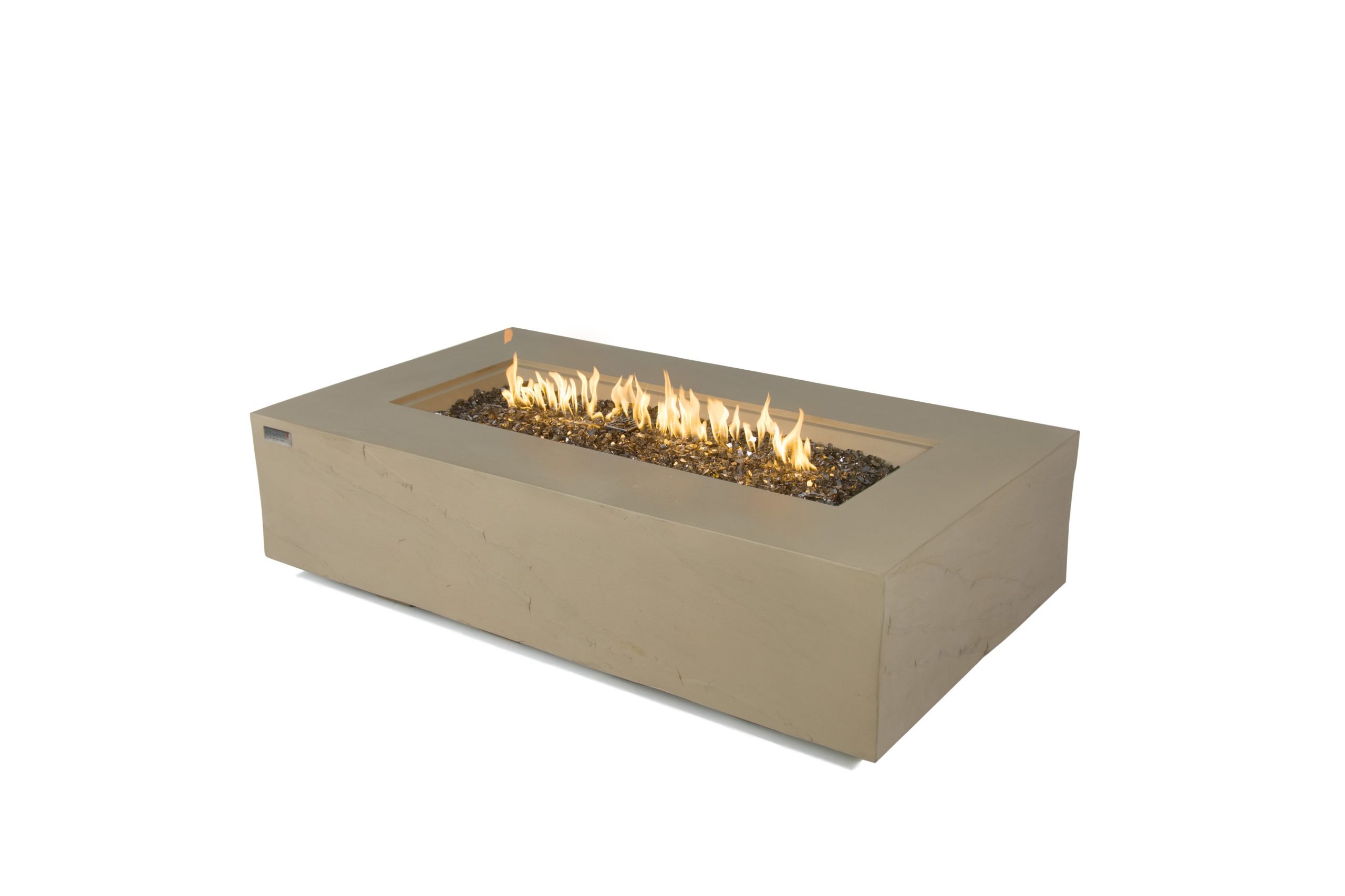 ELEMENTI PLUS COLORADO 56-Inch Rectangular Concrete Fire Pit Table (Beige) – OFG410SY
