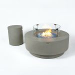 ELEMENTI PLUS COLOSSEO 41-inch Round Propane Gas Concrete Fire Table - OFG414LG LP