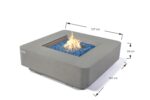 ELEMENTI PLUS LUCERNE 42-Inch Square Natural Gas Fire Pit Table - OFG419LG-NG - Image 3