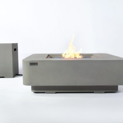 ELEMENTI PLUS LUCERNE 60-Inch Square Propane Fire Pit Table lp