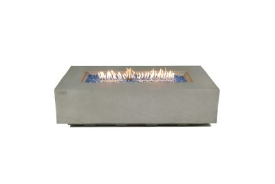 ELEMENTI PLUS METEORA 56-Inch Rectangular Concrete Fire Pit Table – OFG410SG