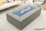 ELEMENTI PLUS METEORA 56-Inch Rectangular Concrete Fire Pit Table - OFG410SG - Image 6