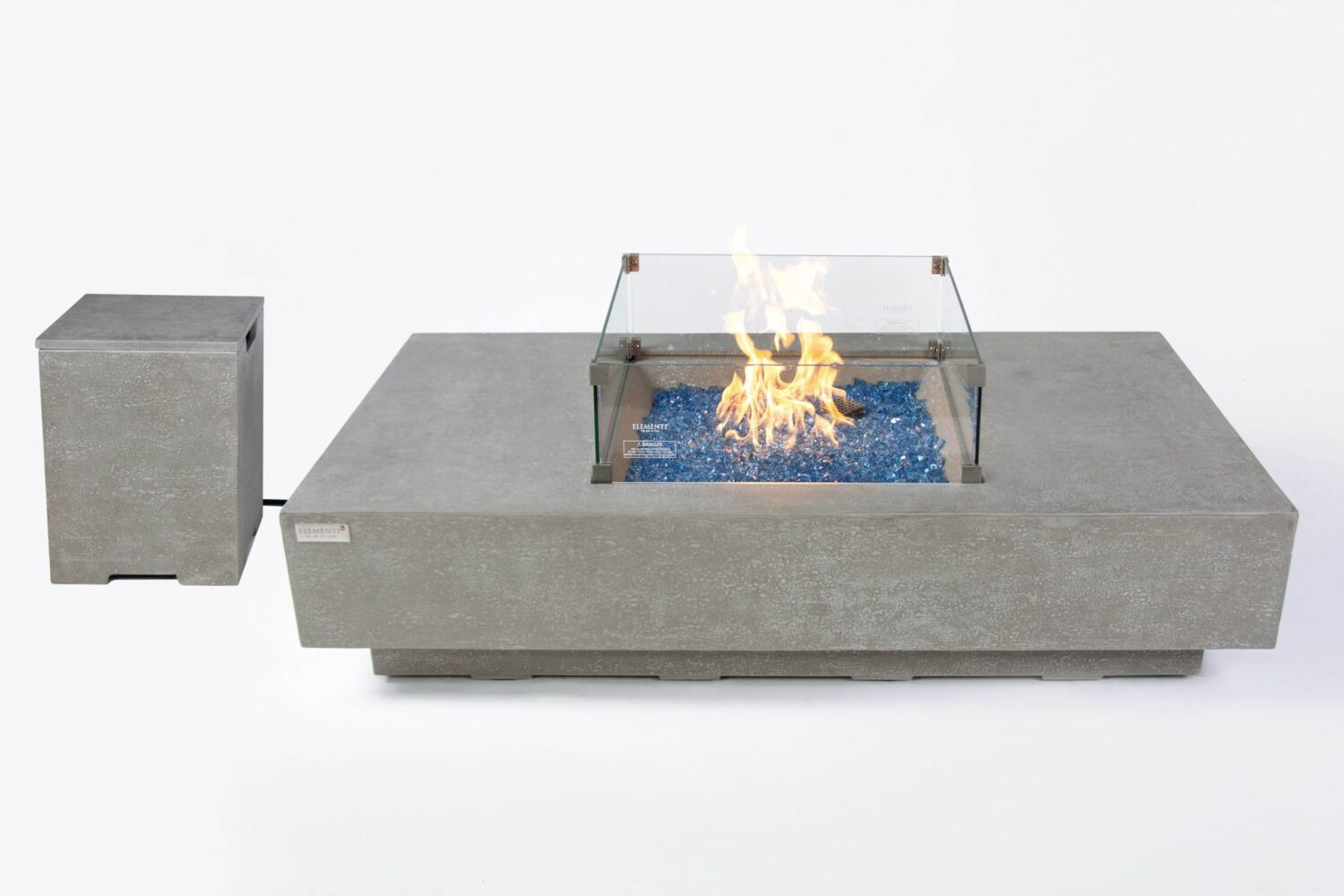 ELEMENTI PLUS MONTE CARLO 60-Inch Rectangular Propane Fire Pit Table – OFG416LG-LP