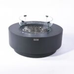 ELEMENTI PLUS NIMES 41-Inch Round Concrete Natural Gas Fire Pit Table - OFG414DG-NG - Image 3