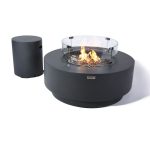 ELEMENTI PLUS NIMES 41-Inch Round Concrete Propane Fire Pit Table - OFG414DG-LP
