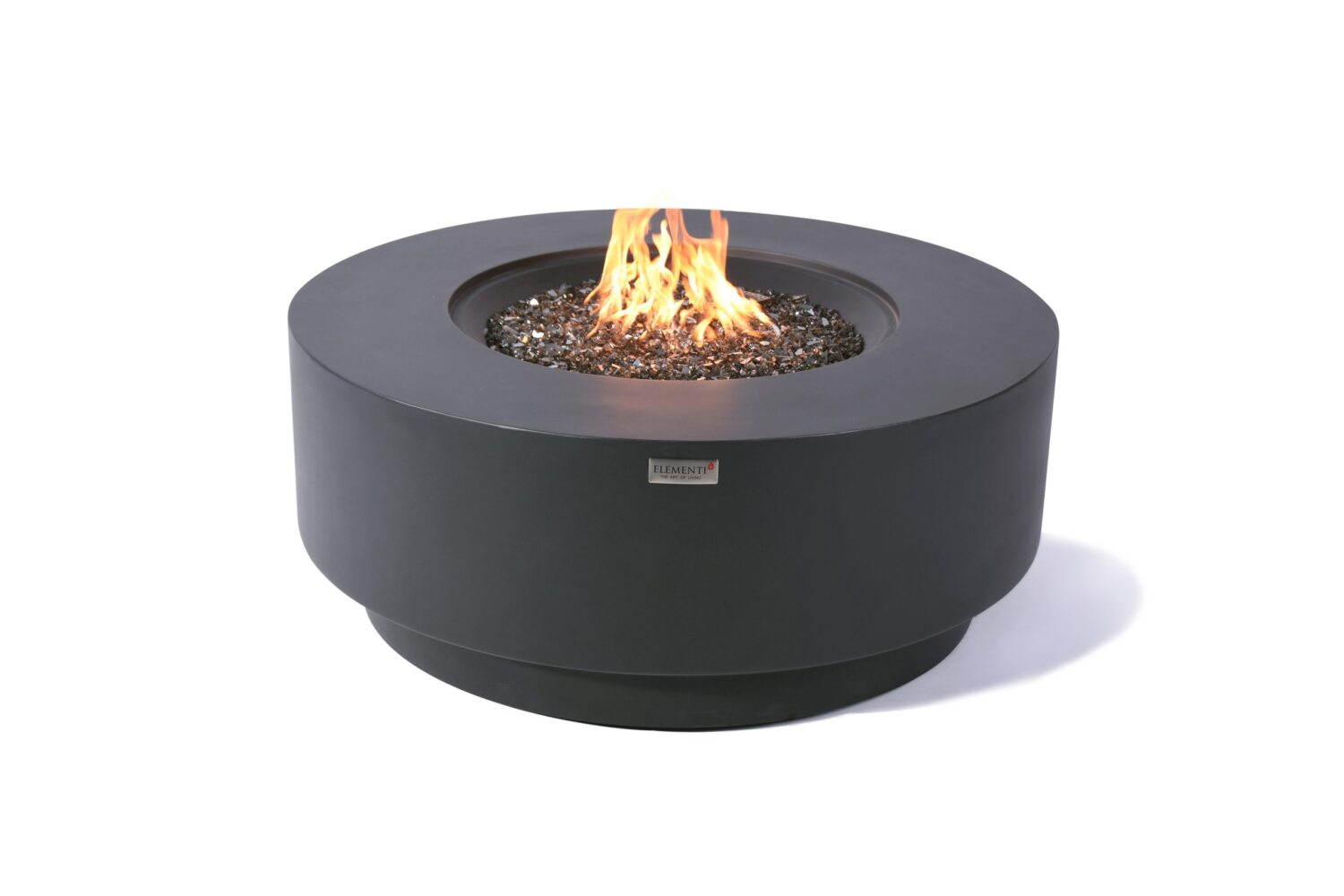 ELEMENTI PLUS NIMES 41-Inch Round Concrete Natural Gas Fire Pit Table – OFG414DG-NG