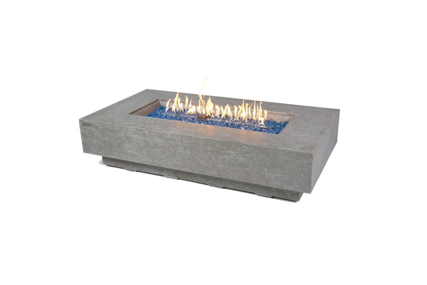 ELEMENTI PLUS RIVIERA 60-Inch Rectangular Concrete Natural Gas Fire Pit Table – OFG415LG-NG