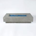 ELEMENTI PLUS RIVIERA 60-Inch Rectangular Concrete Natural Gas Fire Pit Table - OFG415LG-NG - Image 2