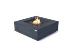 ELEMENTI PLUS RORAIM 40-Inch Square Concrete Fire Pit Table (Black) - OFG411SL