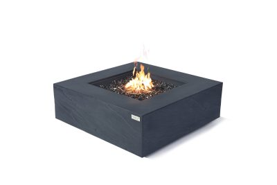 ELEMENTI PLUS RORAIMA 40-Inch Square Concrete Fire Pit Table (Slate Black) – OFG411SL
