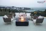 ELEMENTI PLUS RORAIMA 40-Inch Square Concrete Fire Pit Table (Slate Black) - OFG411SL - Image 4