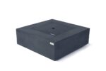 a black square Firepit with a square top