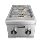 Coyote Outdoor Living C3DBNG 12 Inch Built-In Natural Gas Double Side Burner - Front