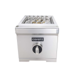 Coyote Outdoor Living C3SBNG 12 Inch Built-In Natural Gas Single Side Burner - Front - White Background