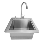 Coyote 21 Inch Sink w Drain, Faucet & Soap Dispenser - C3SINKF21