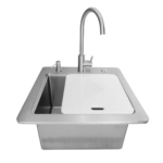 Coyote 21 Inch Sink w Drain, Faucet & Soap Dispenser - C3SINKF21 open