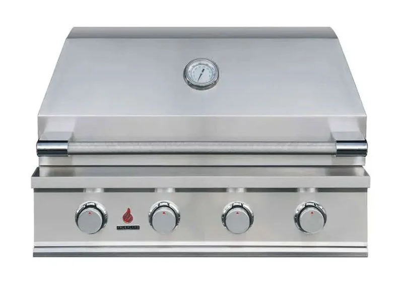 True Flame E Series 32-Inch Built-In Gas Grill with LED Backlit Controls and Sleek Stainless Steel Finish