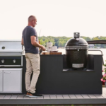 Lynx 18-Inch Built-In Ceramic Kamado Charcoal lifestyle