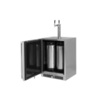 Lynx Professional Stainless Steel Outdoor Kegerator with Double Tap - LN24BF1 open