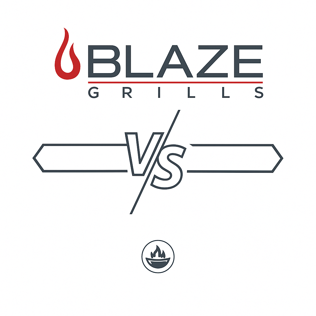 Blaze Grills vs Other Brands – A visual comparison of Blaze Grill value against premium competitors like Coyote, Lion, Delta Heat, and AOG.