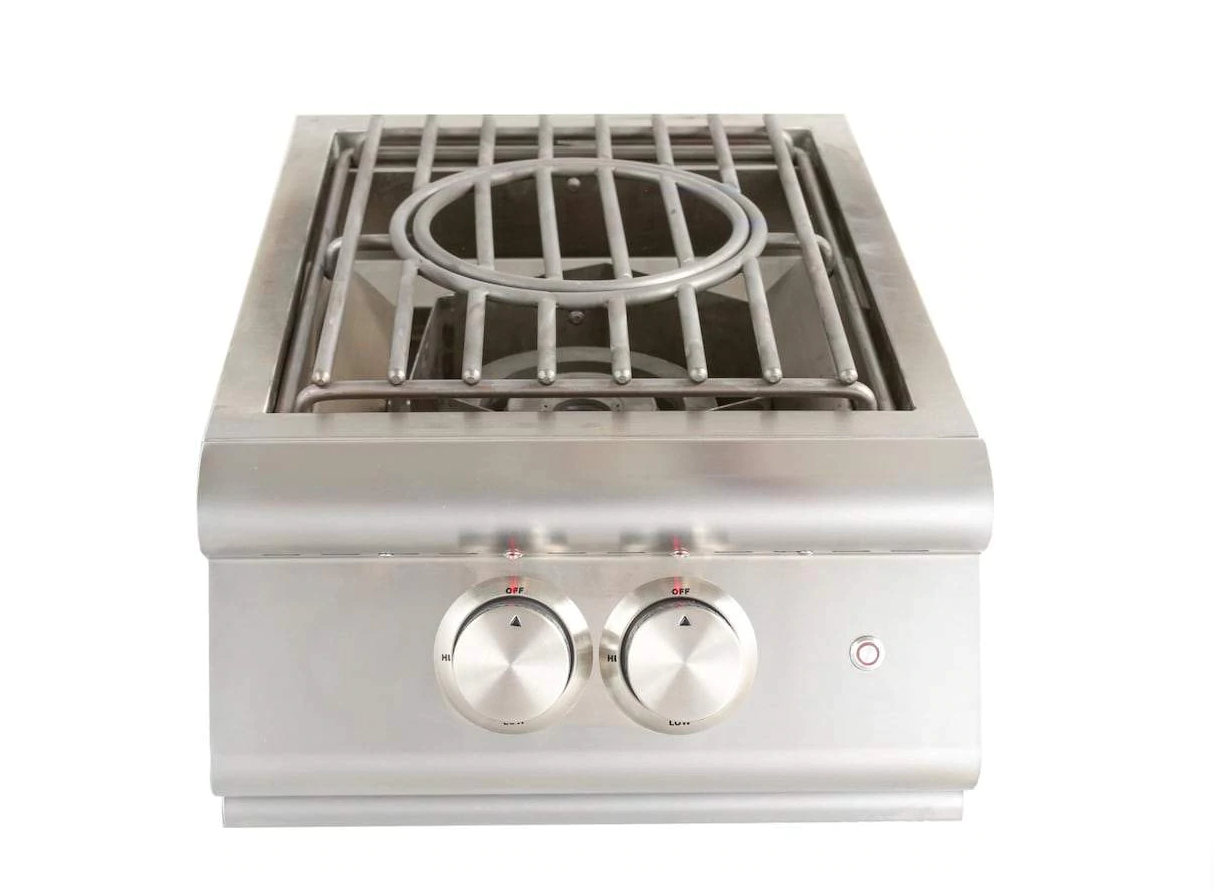 Blaze Premium LTE High Performance Power Burner W/ Wok Ring & Stainless Steel Lid