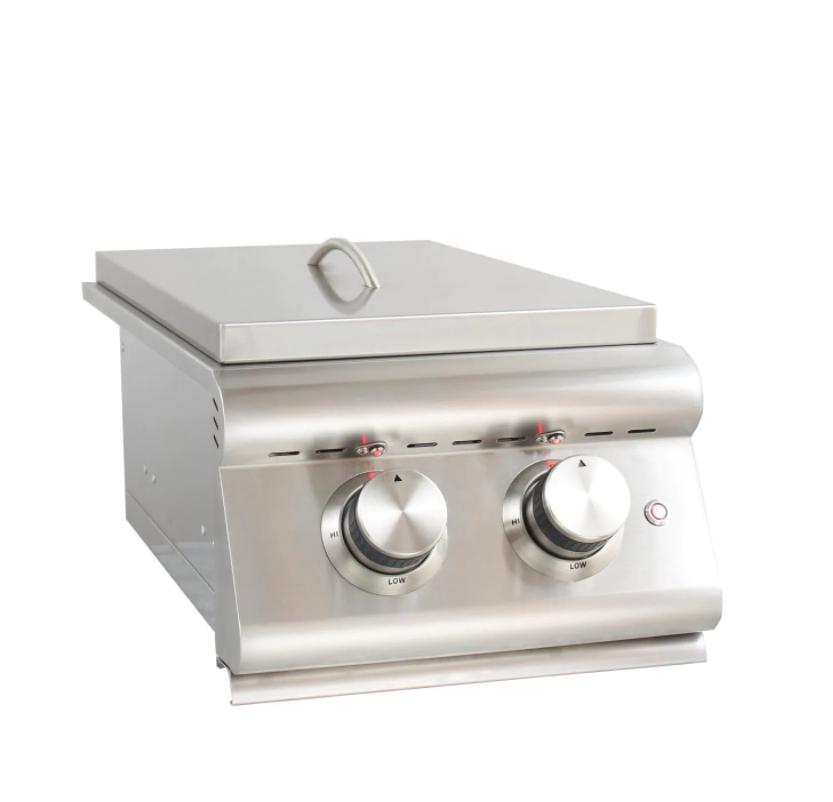 Blaze Premium LTE Built-In Gas Double Side Burner With Lid