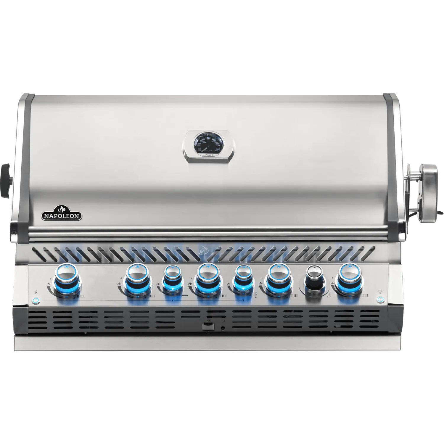 Napoleon Prestige PRO 665 built-in gas grill with five burners and internal lights