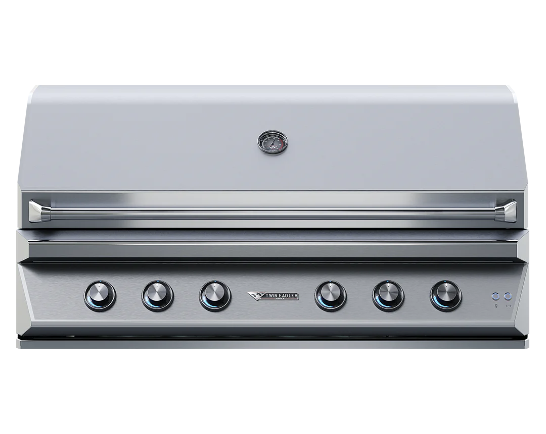 Twin Eagles 54-inch outdoor grill with infrared rotisserie, sear zone, and extra-large cooking area.